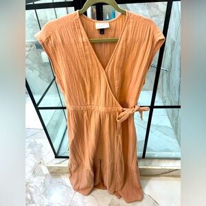 UNIVERSAL THREAD GOODS CO. V Neck Sleeveless Wrap Dress - Pink Size Medium